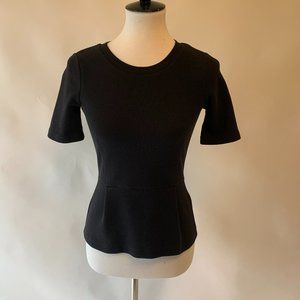 Madewell black peplum top